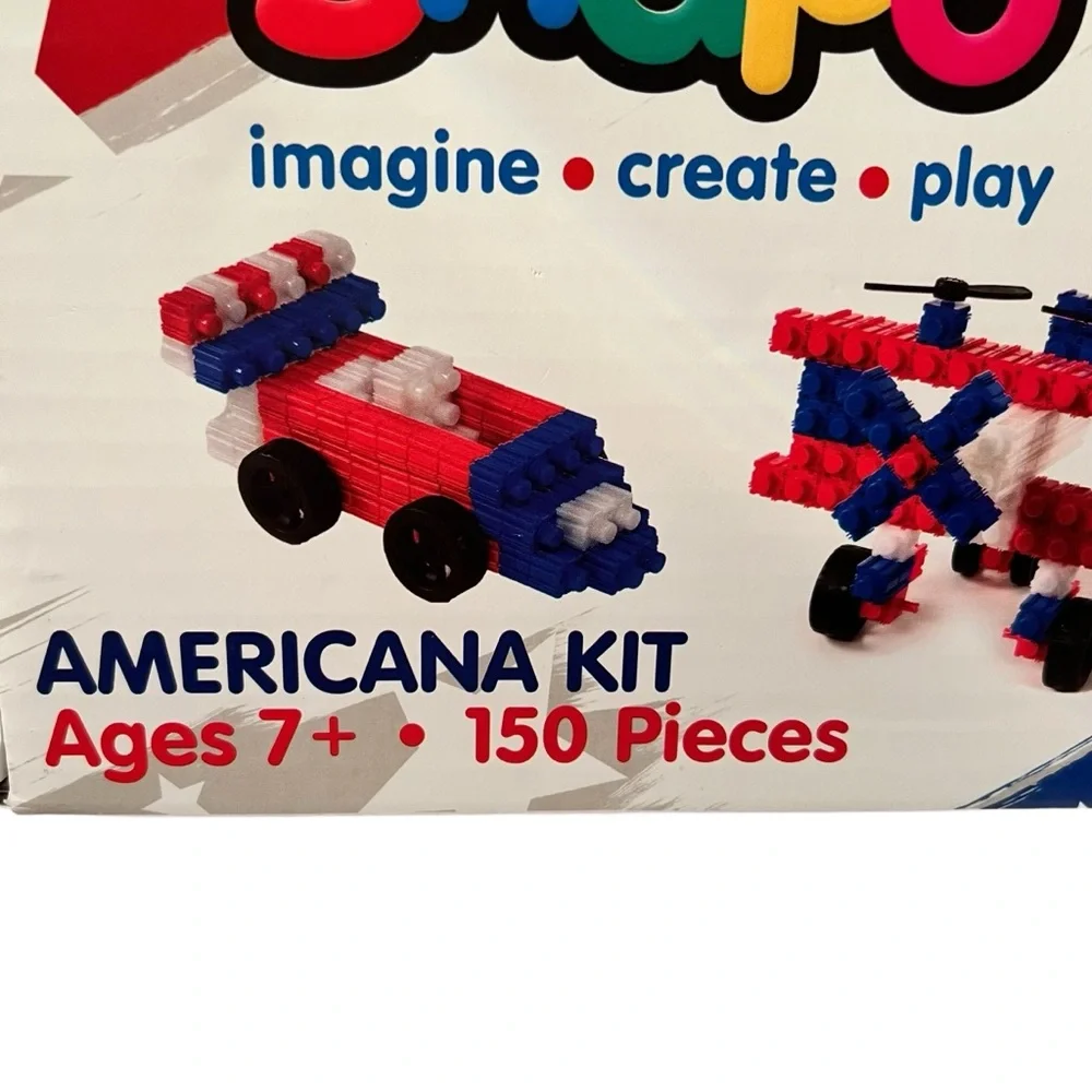 Snapo  Americana Kit Building Block 150 pieces Ages 7+ NWOT
